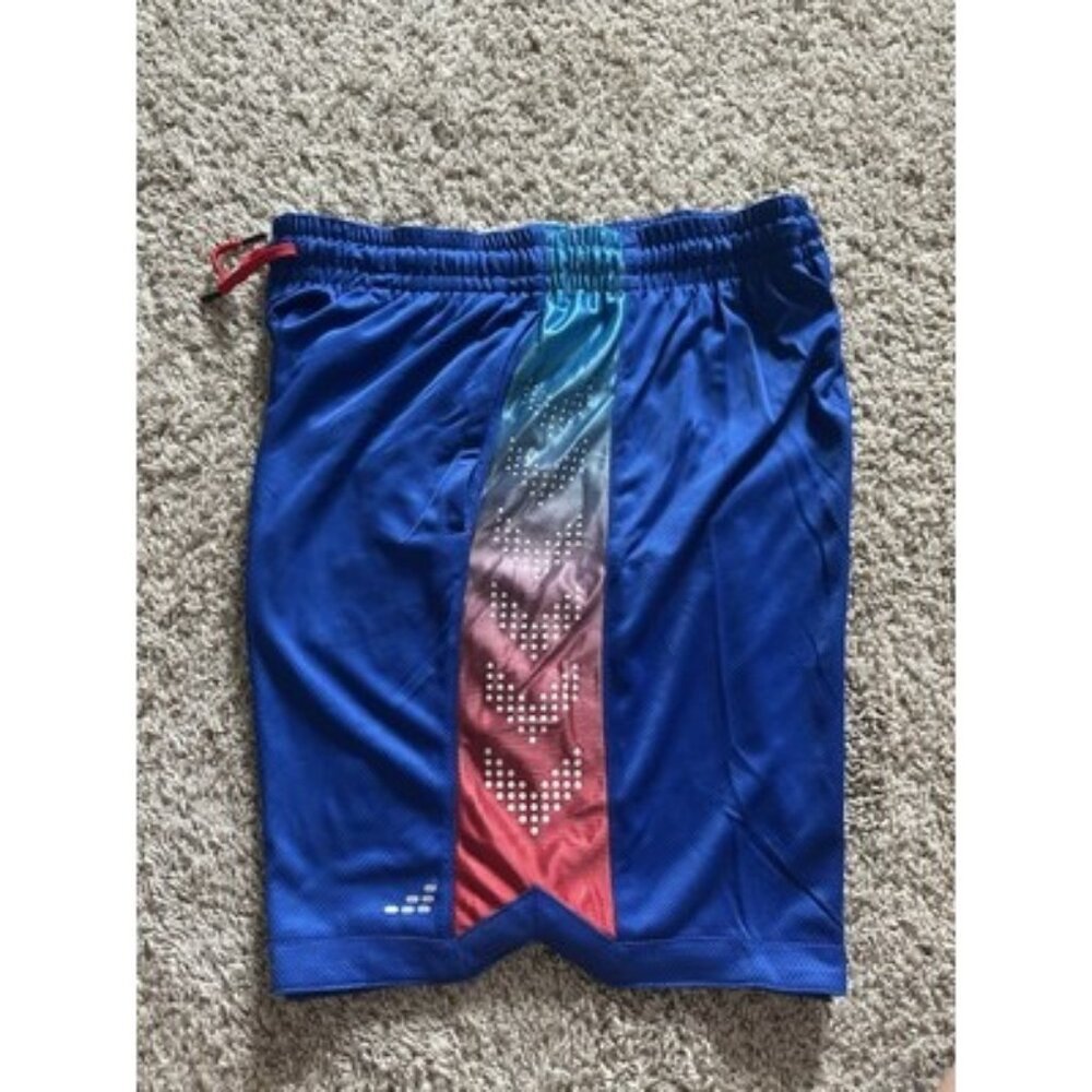 NWOT BCG MEN'S BLUE ATHLETIC MESH SHORTS SIZE 2XL GYM Training Elastic Waist